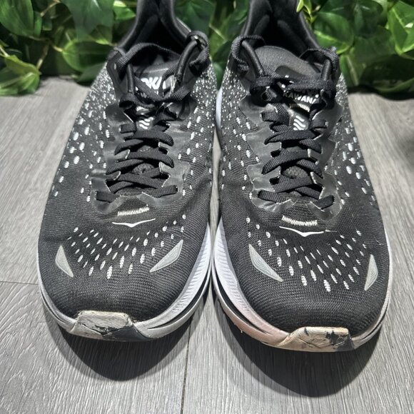 Hoka Kawana Shoes Mens 11 D Black White Daily Road Jogging Workout Lifestyle